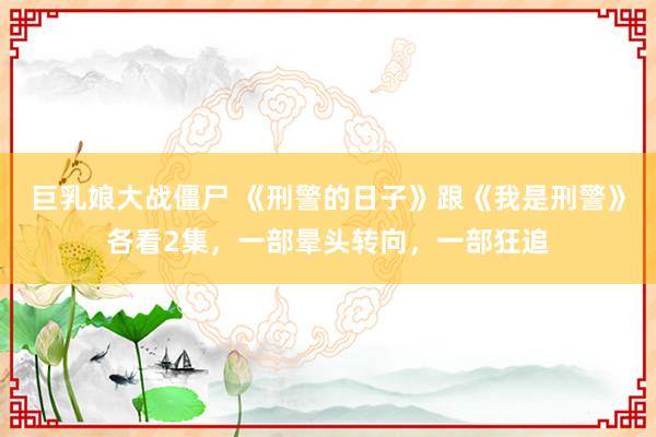巨乳娘大战僵尸 《刑警的日子》跟《我是刑警》各看2集，一部晕头转向，一部狂追