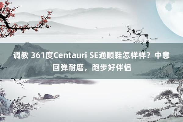 调教 361度Centauri SE通顺鞋怎样样？中意回弹耐磨，跑步好伴侣