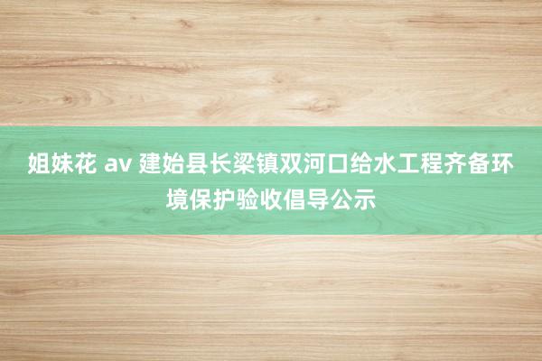 姐妹花 av 建始县长梁镇双河口给水工程齐备环境保护验收倡导公示