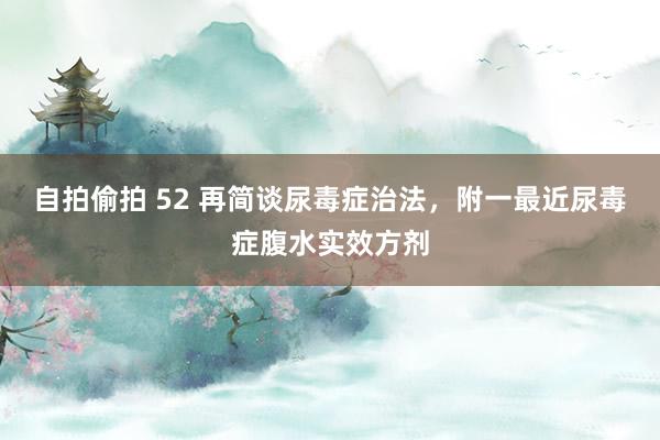 自拍偷拍 52 再简谈尿毒症治法，附一最近尿毒症腹水实效方剂